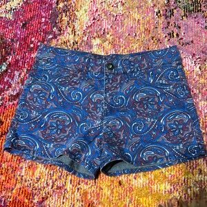 Paisley Print Shorts